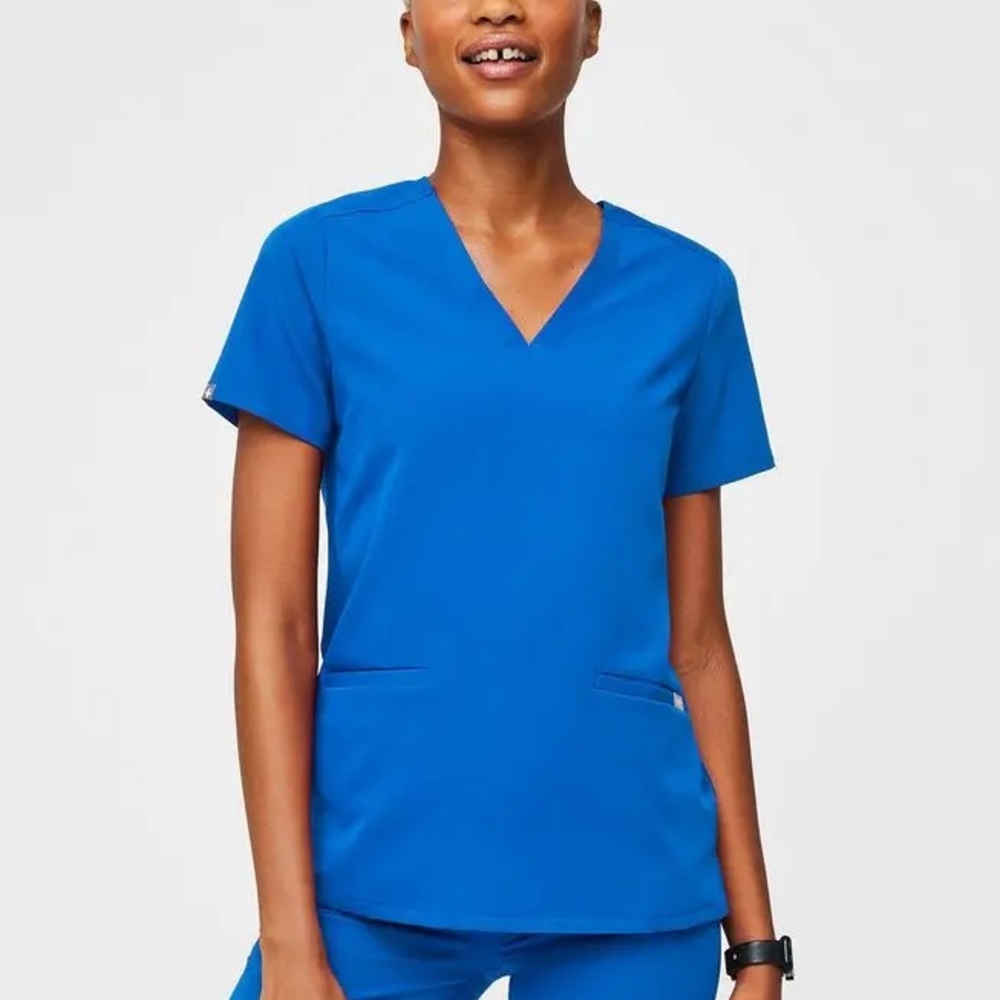 Figs Women's Royal Blue Scrub Top